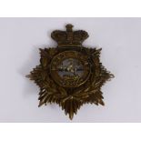 An Original Victorian Home Service Helmet Plate, West Kent Regiment circa 1881-1900