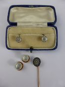 A Collection of Miscellaneous Items including gentleman's yellow gold Continental stick pin, the pin