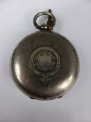 A Gentleman's silver full hunter pocket watch, Birmingham hallmark, dated 1878.