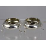 A Pair of 19th Century Solid Silver Mustards, London hallmark dated 1852/53, mm Henry Holland. the