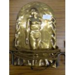 A Bronze Art Nouveau Wall Sconce, depicting a naked lady, the plaque signed K H to front with