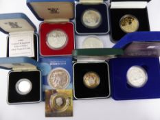 A Collection of Miscellaneous Silver Proof Coins, including four £1.00 coins, two £2.00, (