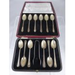 A Set of Six Solid Silver "Silver Hallmarks" Teaspoons in original box together with a set of six