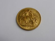 A George V 1912 full gold sovereign (good condition)