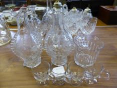 Twenty assorted pieces of glass including punch and wine glasses and carafes etc.