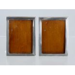 A Pair of Antique Photo Frames, Birmingham hallmark, m.m S & M, 7 x 10 cms