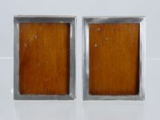 A Pair of Antique Photo Frames, Birmingham hallmark, m.m S & M, 7 x 10 cms