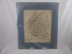 A collection of antiquarian prints depicting maps and flags, mounted and unmounted, approx. 9