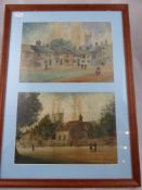 Paul Braddon, British, Four original watercolours depicting scenes of the West Country, framed and