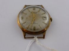 A Gentleman's 9ct Gold Accurist Wrist Watch, the watch having  21 jewel movement.