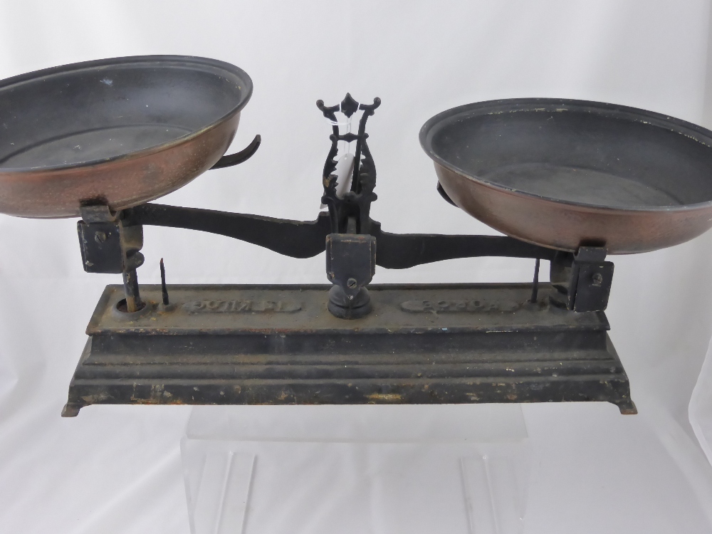 A set of " Force " industrial weighing scales.