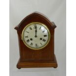 A Late 19th Century German Phillipp Haas & Sohn Mantel Clock, with white enamel face and Roman dial,