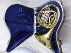 A Besson 600 French Horn, nr BE 602/09020, in the original case.