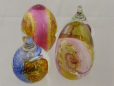 Four Caithness Paperweights, including Minor Celebrity x 2 (green and blue) and Cinderella x 2.