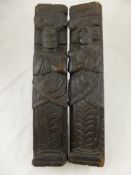 A Miscellaneous Collection of Antique Wooden Panels including two circa 16th/17th century carved