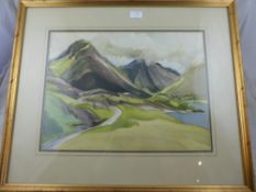 A. Teece Original Watercolour depicting a mountain scene. The picture signed bottom right and