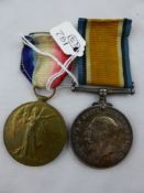 World War I Great War and Victory Medals to 17218 Pte. C. Hopkins, Gloucester Regiment.