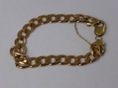 A 9 ct Yellow Gold Gentleman's Curve Link Bracelet, approx wt 26.9 gms.