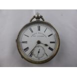 A Gentleman's Silver Cased Pocket Watch by H. Samuel, Manchester.