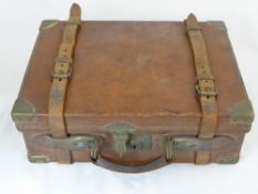 A John Dickson & Son, Gun and Rifle Manufacturers Leather Cartridge Case, the case with fitted