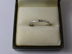 A Lady's Vintage Platinum Wedding Band, the ring of bamboo design, size N, approx 2.6 gms