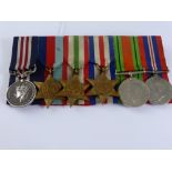 A Group of Six Medals, including the Military Medal for Bravery in the Field, 1939 - 45 Star,