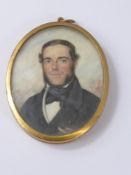 A Portrait Miniature of a Young Gentleman, label to verso reads "James Palaris Royal No. 65" in