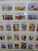 A framed collection of Donald McGill comic postcards. Approx 80 x 85 cms. (24 items)