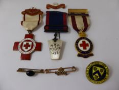 Miscellaneous Badges including, Red Cross Proficiency, Red Cross Three Years Service, 1944 Red Cross