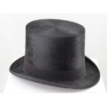 A Dunn & Co. black Silk Top Hat in a Dunn & Co. box, 3 3/8