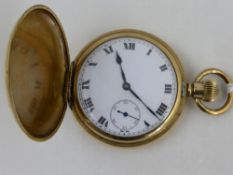 A Swiss Lever 15 Jewel Gentleman's Pocket Watch, gold plated, approx 5 x 6 cms