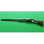 An English Single Barrelled Percussion Fowling Shotgun, circa 1855, name on back plate indistinct,