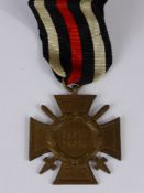 A 1914-1918 Hindenberg Medal - The Honour Cross, L. NBG , stamped on the back.