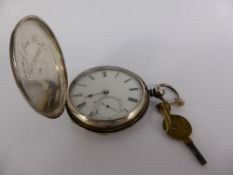 A Gentleman's Silver Cased Full Hunter Fusee Pocket Watch, Upjohn & Bright 15 King William Street