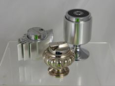 Three Gas Table Lighters, including Maruman T34, Sarome Piezo Electric, Ronson CR701. (3)