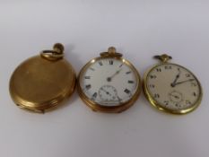 A Collection of Miscellaneous Pocket Watches, including gold plated Thomas Russell & Son, Elgin,