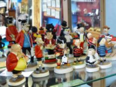 Thirteen figures from the " Beano, Dandy Collection " by Robert Harrop Designs Ltd.