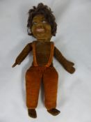 A Vintage Norah Wellings Doll having a velvet body.