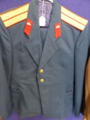 Two Vintage Russian Military Uniform from the Cold War Era, including a Lieutenant's Parade/Dress