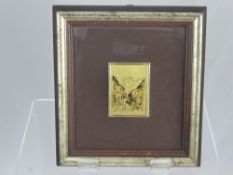 An Artex 900%  Gold leaf Picture. The picture depicting an Italian village, approx 0.007 gms.