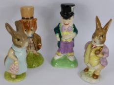 Three Beswick Beatrix Potter Figures comprising  Benjamin Bunny and Mrs Flopsy Bunny and Amiable