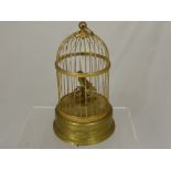 An Antique French Mechanical Automaton Song Bird, Paris circa 1860, the gilt brass having eight