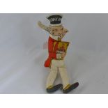 A vintage cloth doll " Sunny JIm ", the Force Wheat Flakes Doll, approx. 40 cms. in length.