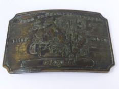 A Collection of Misc items including a Zippo lighter, Wells Fargo & Co., "Omaha" belt buckle and a