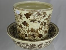A Victorian Wedgwood Porcelain Pail, twin handled, approx. 27.5 cms. diameter and 28 cms. in
