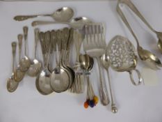 A Miscellaneous Quantity of Silver Plate including a Bon Bon Dish with decorative Greek key design