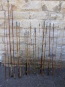 A Collection of Patenated Bamboo and other split cane 3 pce salmon and trout fly rods (6).