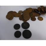 A Collection of Miscellaneous GB and other Coins including copper, three pence pieces, cupro