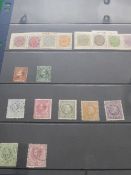 A Stockpage of Danish and Dutch West Indies Stamps including some higher values.
