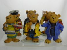 A Collection of Twelve Hand Painted RNLI Bears, including, 'Graham the Honorary Secretary', 'Peter